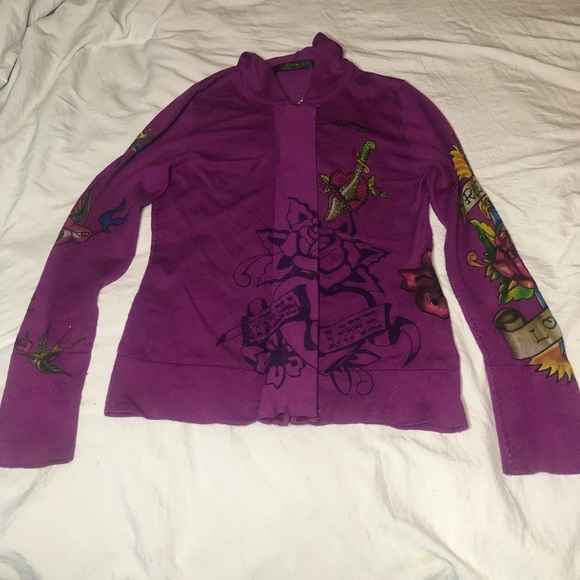 ed hardy y2k zip up sweater - Picture 3 of 11